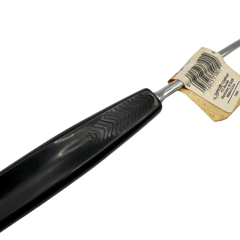 NWT‎ Vintage Foley 2-Tine Steel Meat Fork Chrome Plated Black Handle USA 71972
